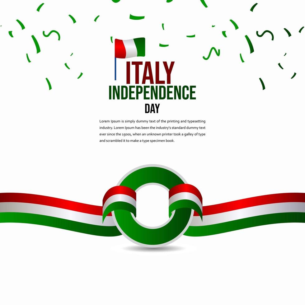 Italy Independence Day Celebration Vector Template Design Illustration