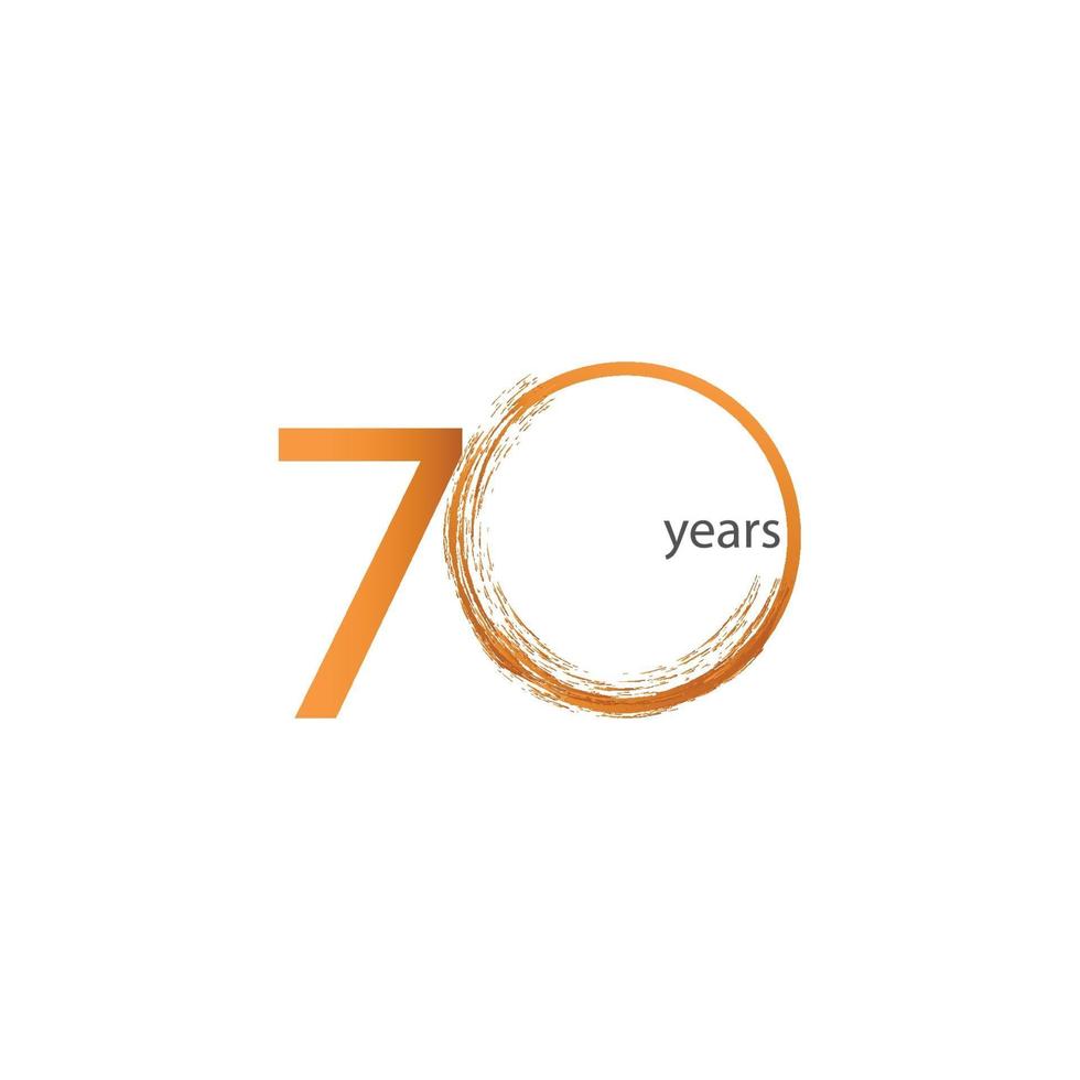 70 Years Anniversary Celebration Vector Template Design Illustration