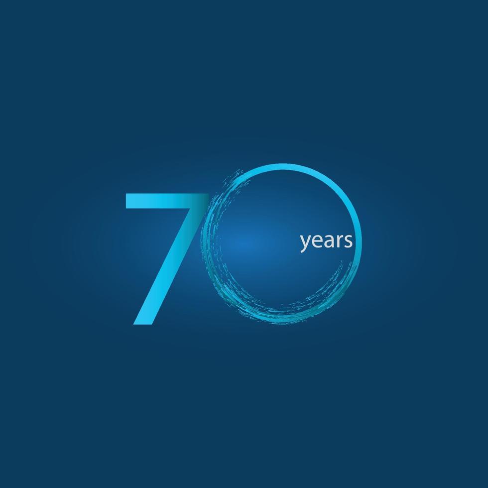 70 Years Anniversary Celebration Vector Template Design Illustration