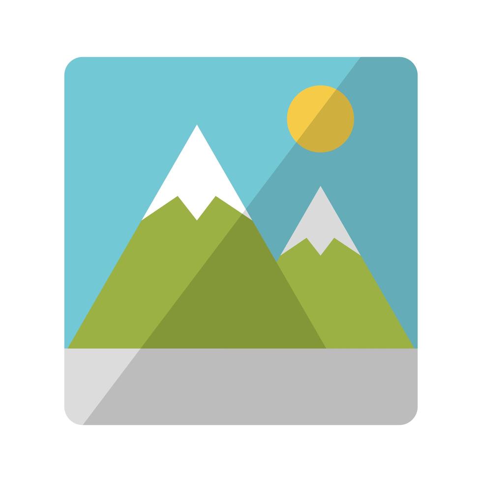 icono de paisaje de montaña vector