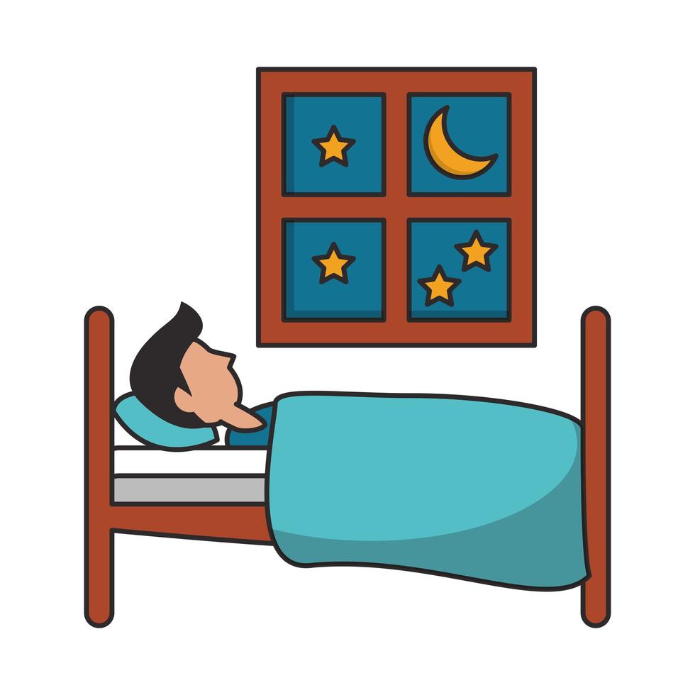 dibujos animados para dormir y descansar vector