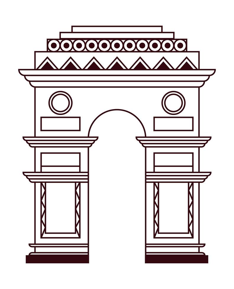 india gate temple vector