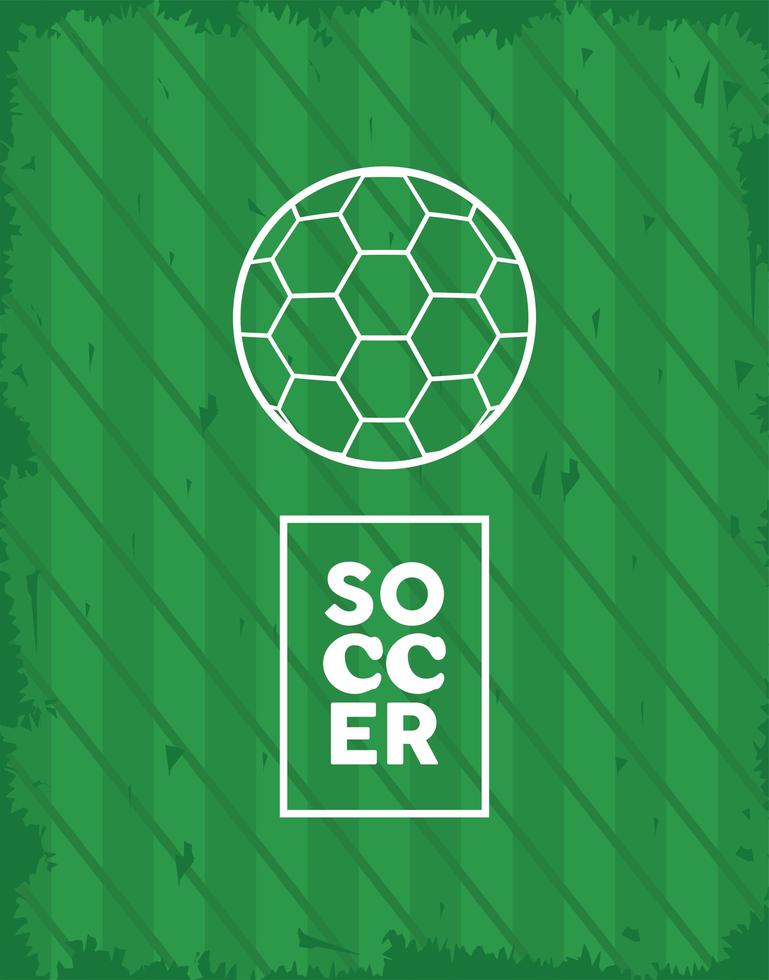 cartel de fútbol verde vector