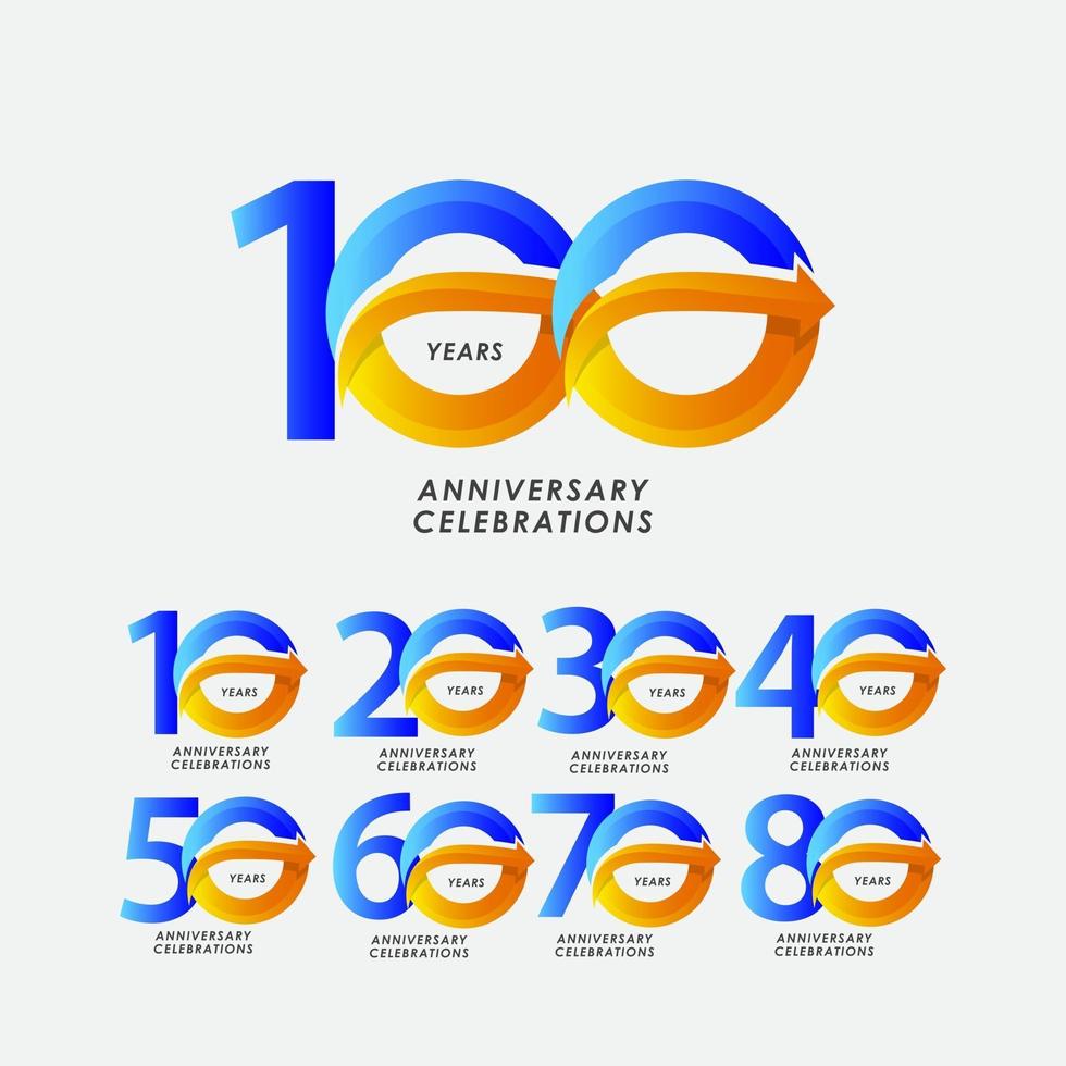 Ilustración de diseño de plantilla de vector de número de celebración de aniversario de 100 años