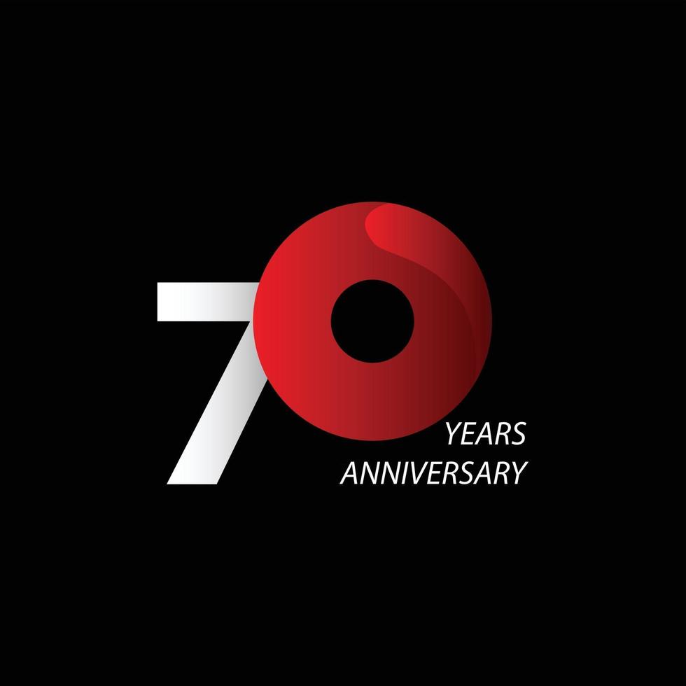 70 Years Anniversary Celebration Vector Template Design Illustration