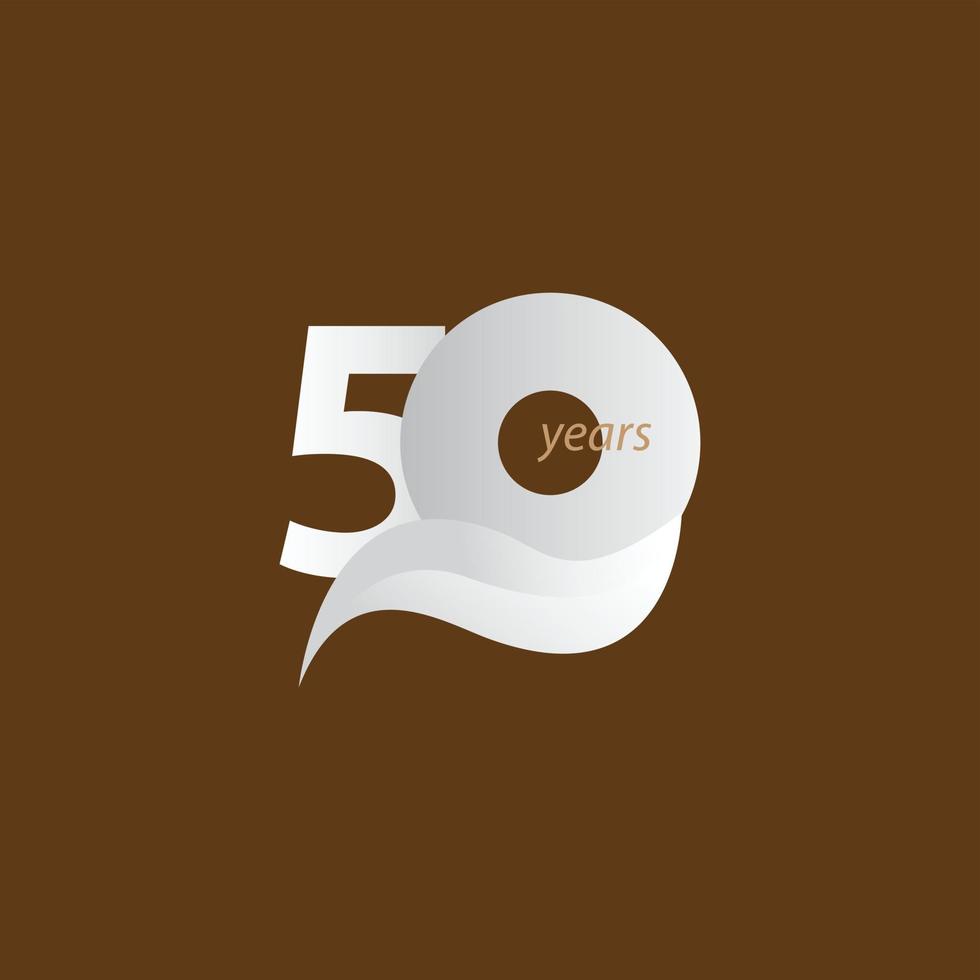 50 Years Anniversary Celebration Vector Template Design Illustration