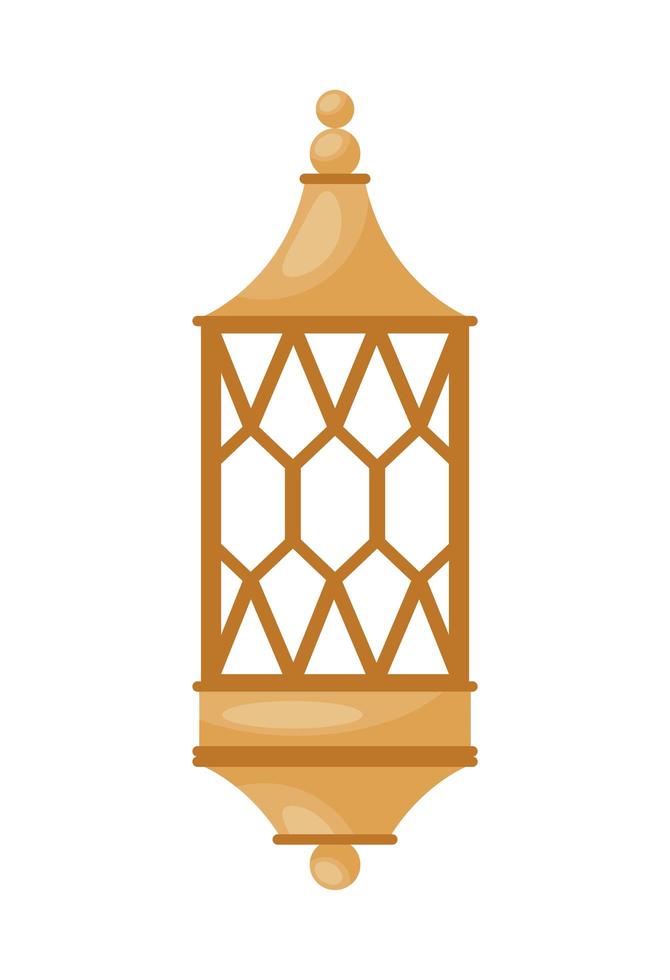 eid al adha golden lamp vector