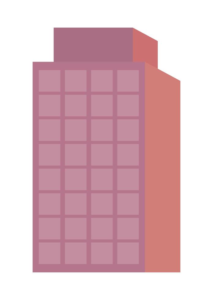 metropolis pink building vector