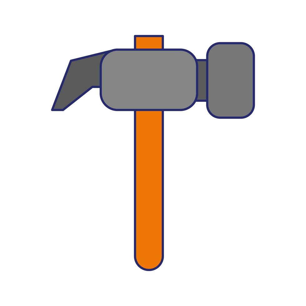 screwdriver tools blue lines vector
