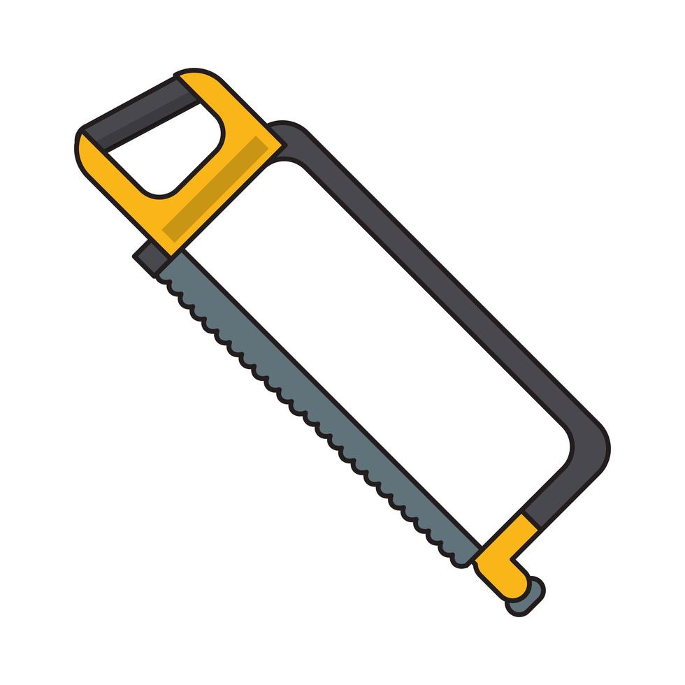 Hacksaw construction tool vector