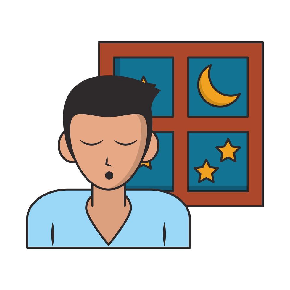dibujos animados para dormir y descansar vector