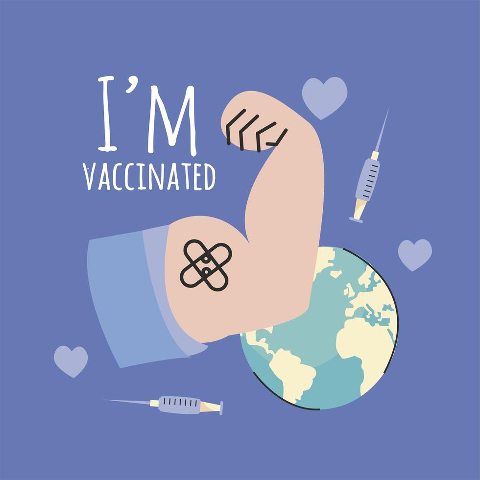 i am vaccinated campaign vector