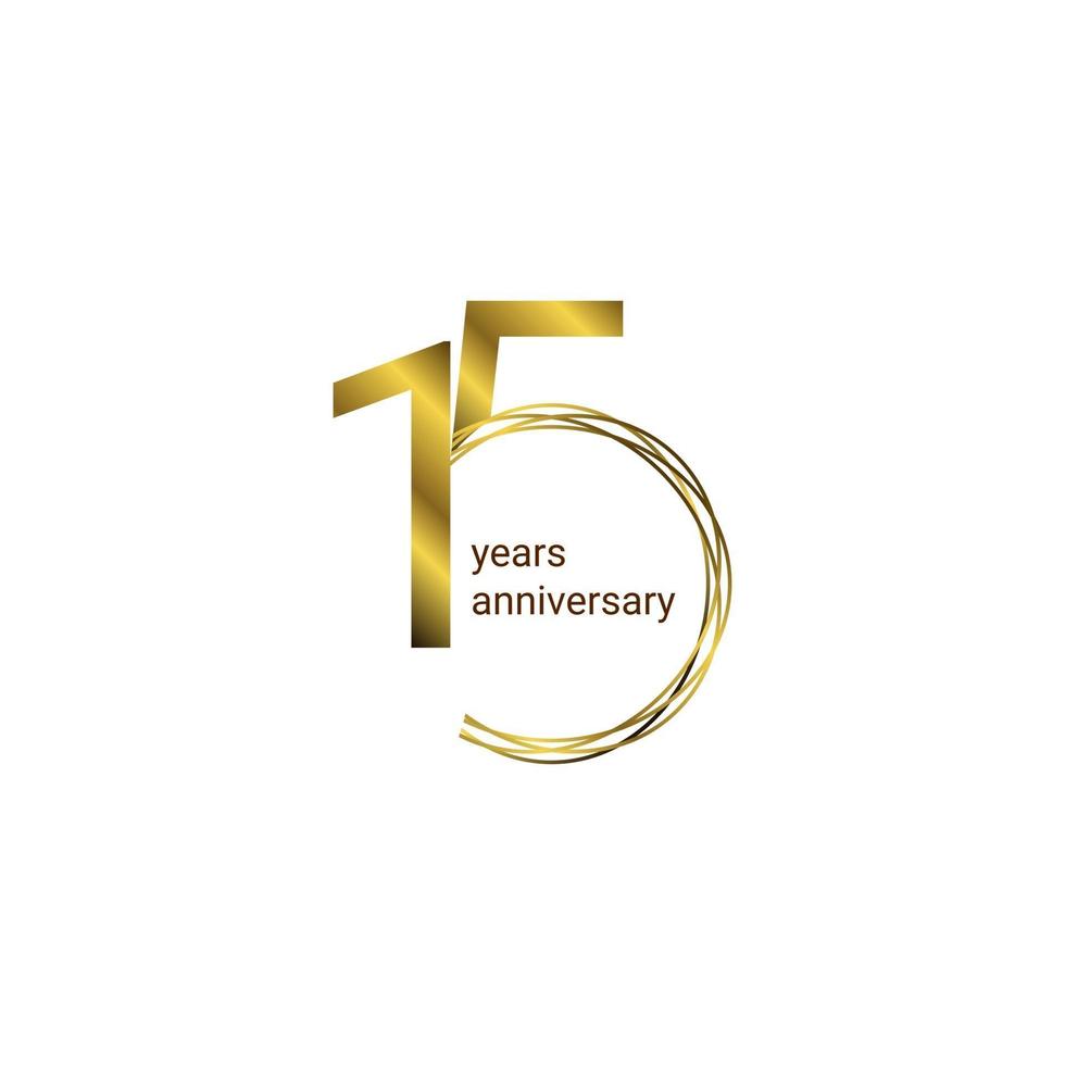 15 Years Anniversary Celebration Vector Template Design Illustration