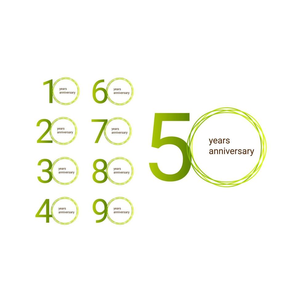 Ilustración de diseño de plantilla de vector de celebración de aniversario de 50 años