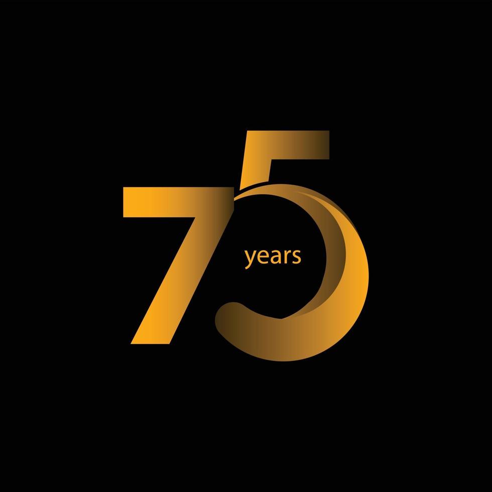 75 Years Anniversary Celebration Vector Template Design Illustration
