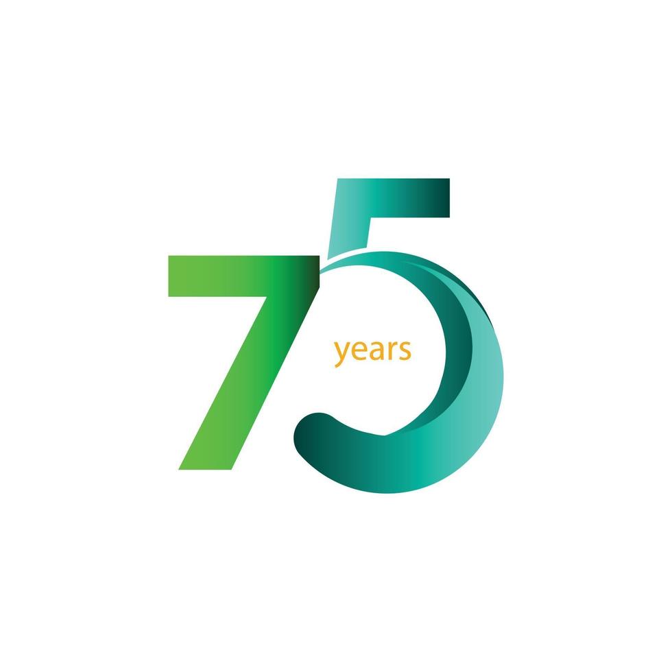 75 Years Anniversary Celebration Vector Template Design Illustration