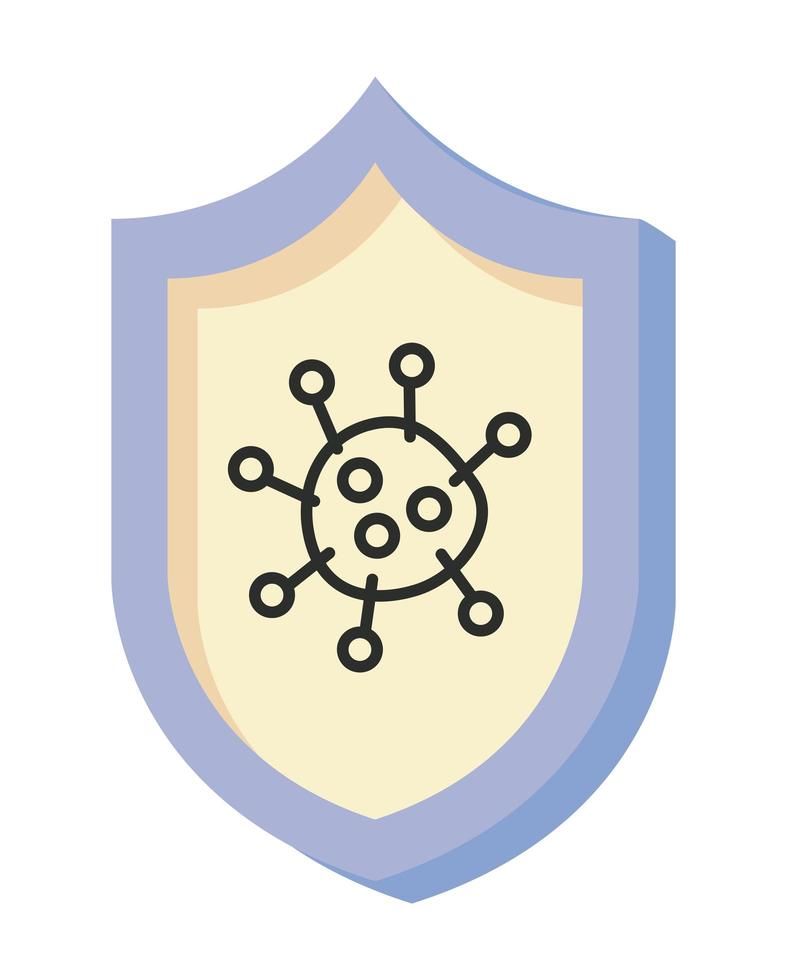 covid19 particle shield vector