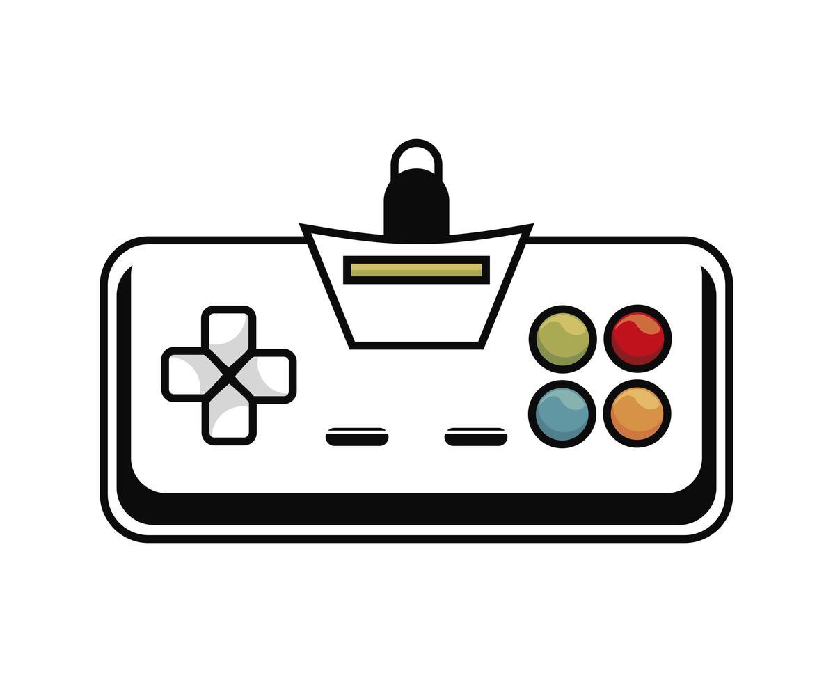 control de juego retro vector