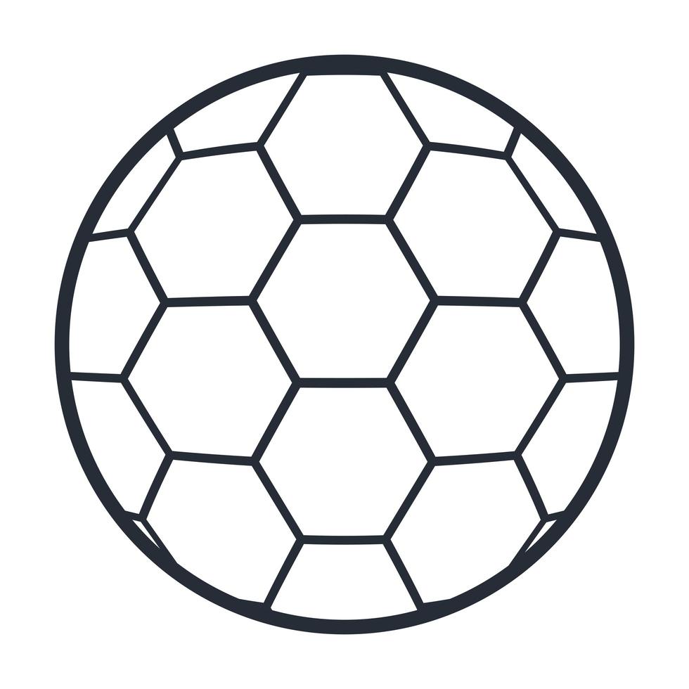 balloon soccer line icon vector