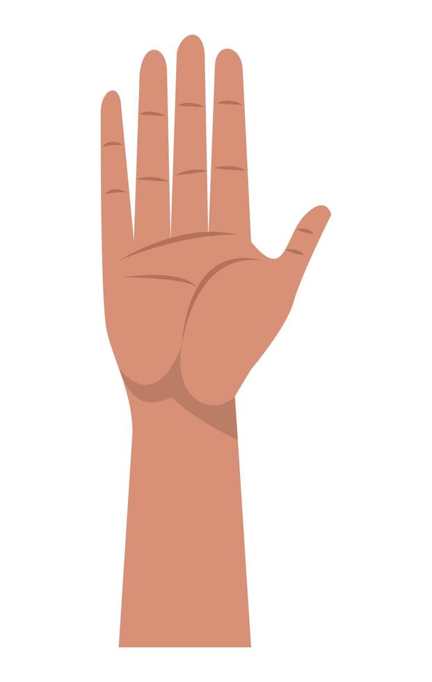 hand human stoping vector