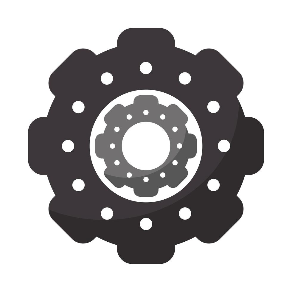 gears icon cartoon vector