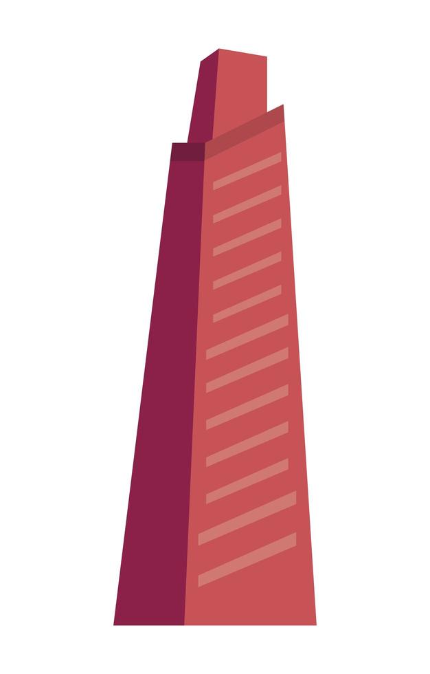 metropolis skyscraper red vector