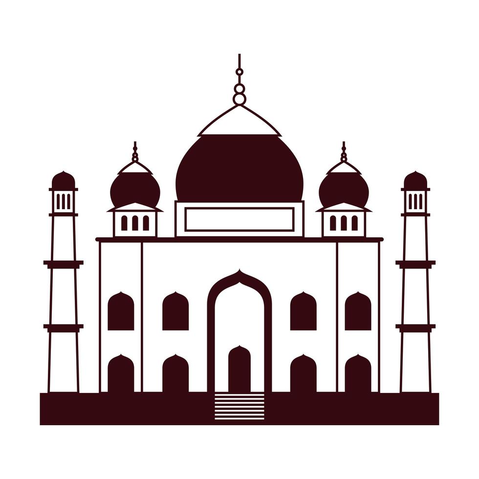 templo taj mahal vector