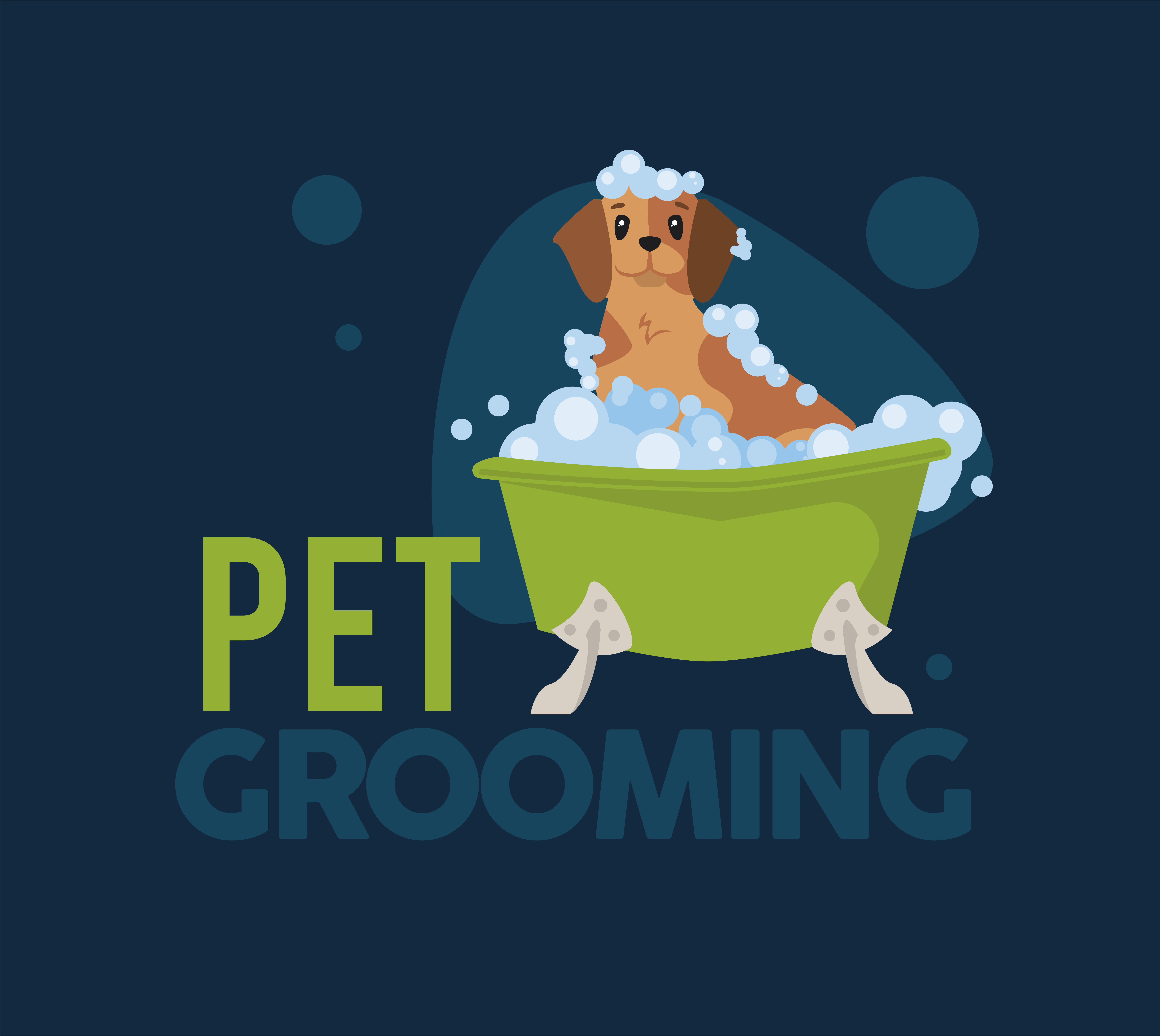 Pet grooming of dog cartoon 3760294 Vector Art at Vecteezy