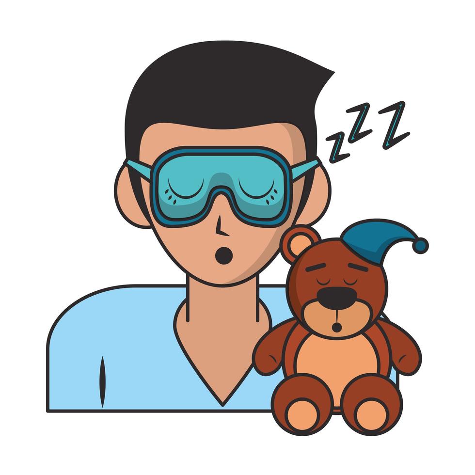 dibujos animados para dormir y descansar vector