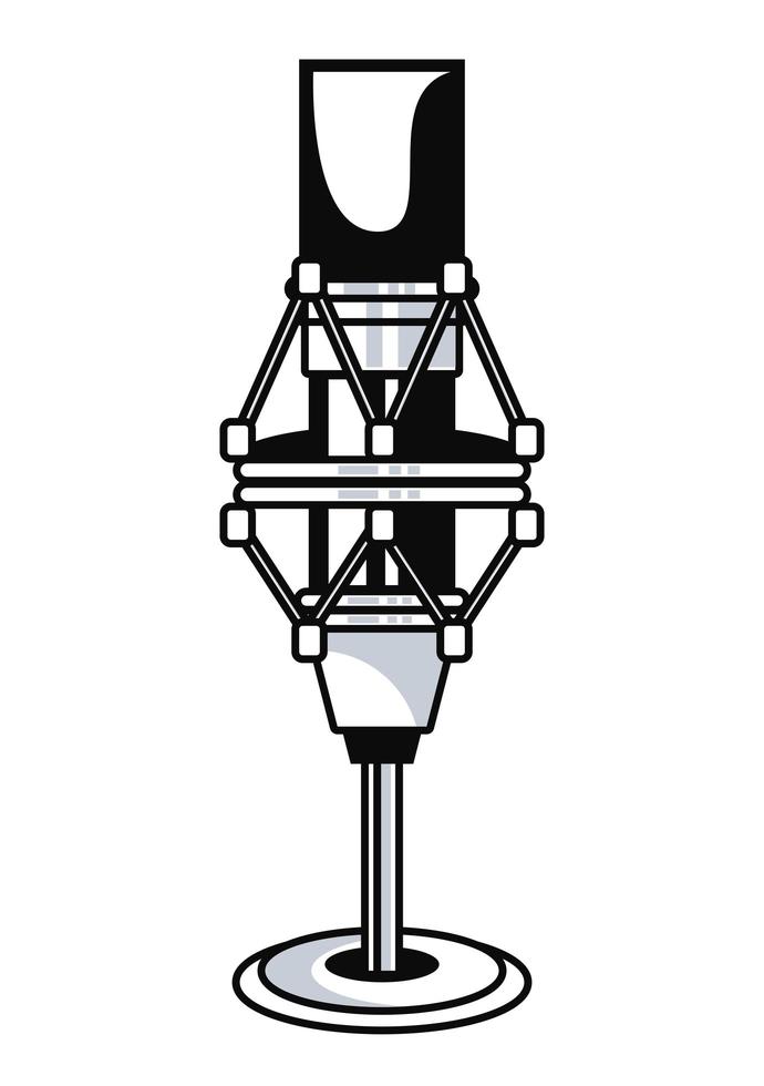 karaoke professional mic vector