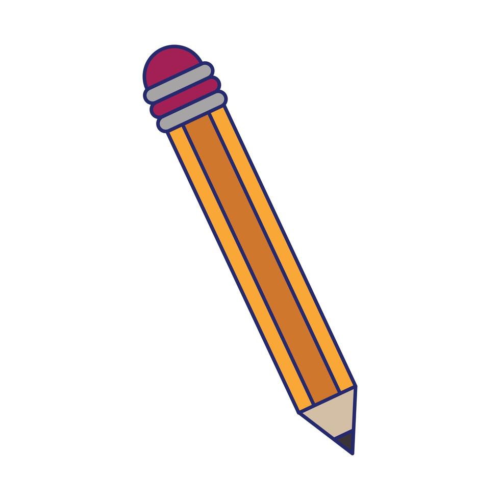 pencil icon cartoon blue lines vector