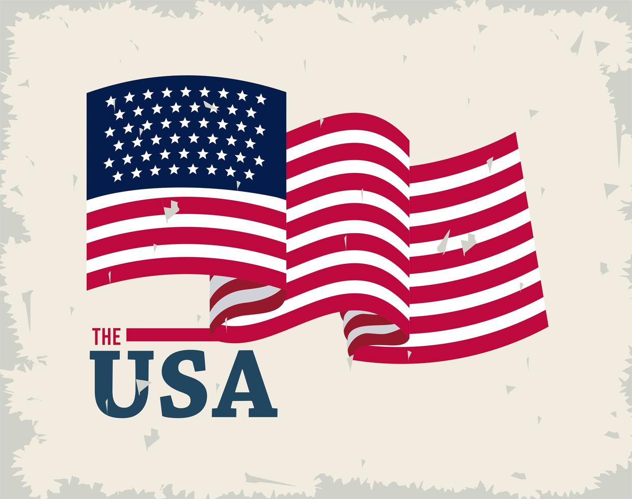 usa flag poster vector