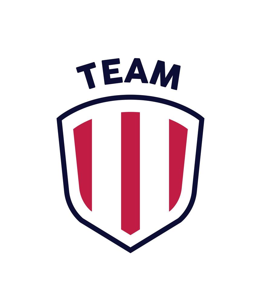 soccer team shield striped vector