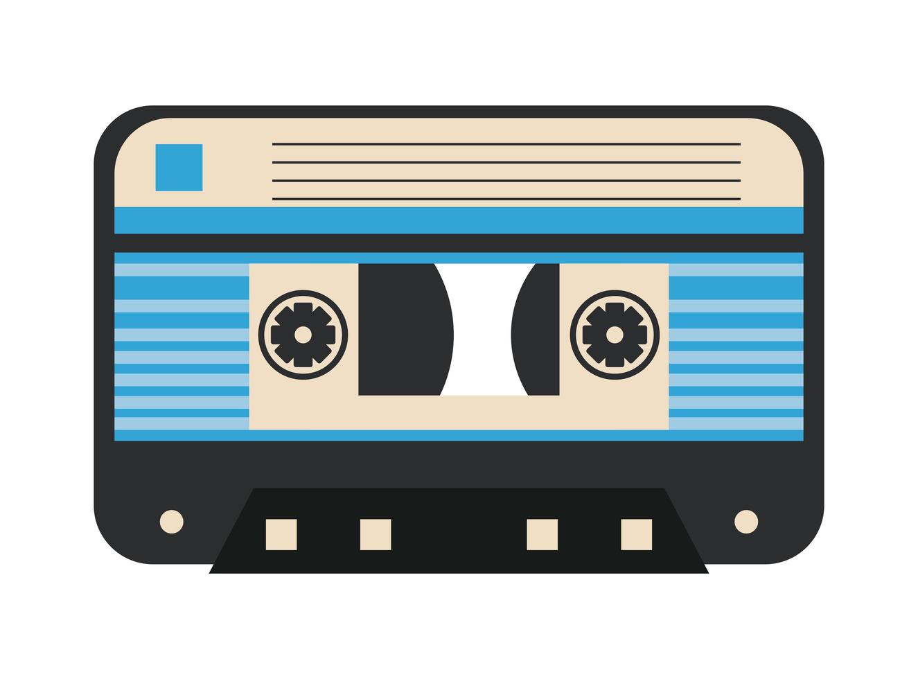 icono de cassette pop art vector