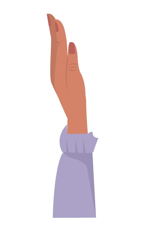 female hand stop vector