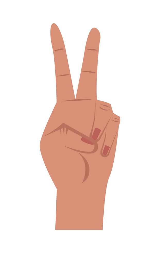 hand peace and love vector
