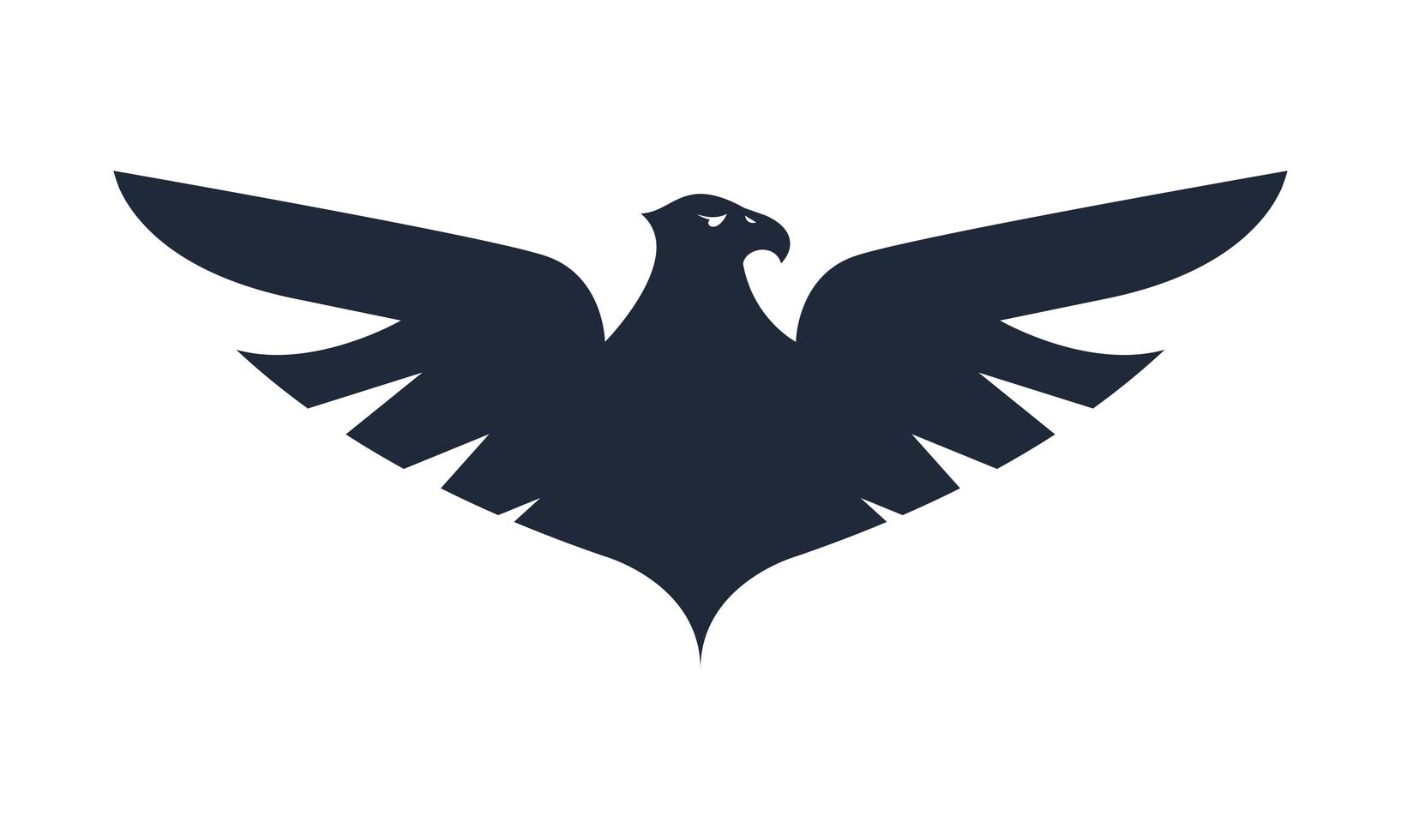 hawk emblem silhouette vector