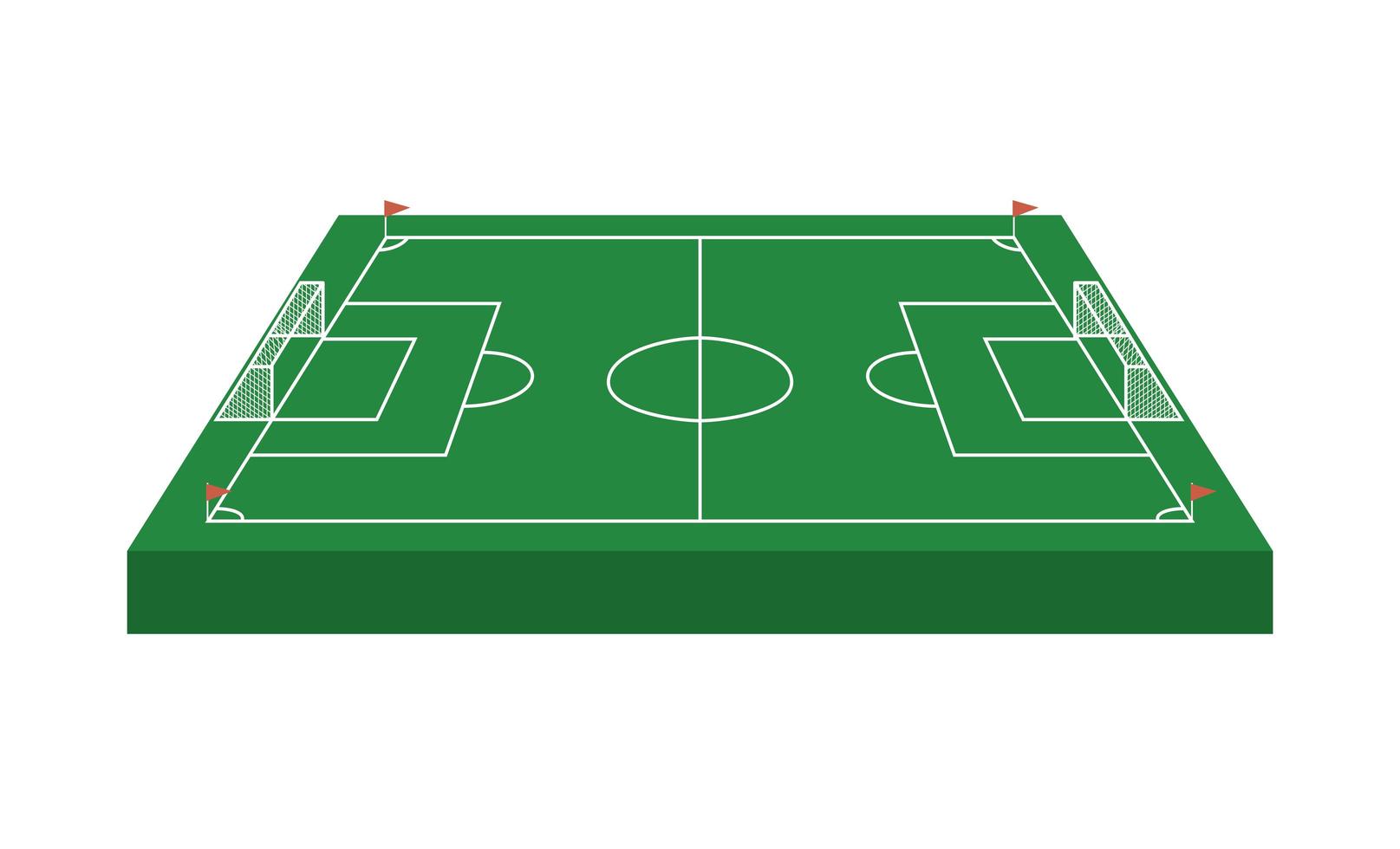 cancha de futbol isometrica vector