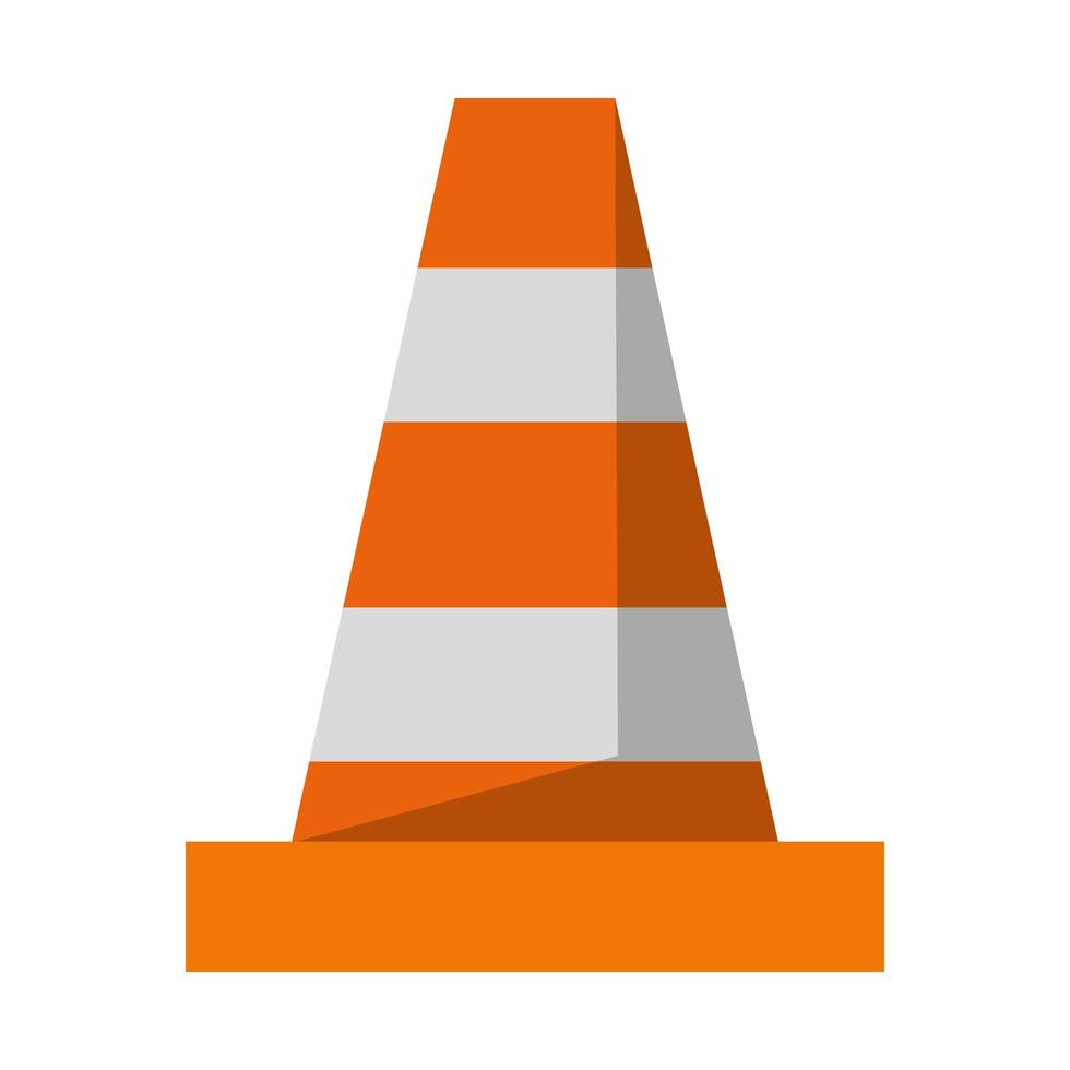 warning cone icon vector