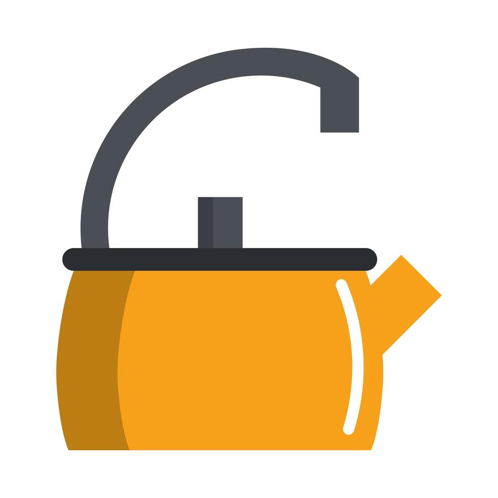 Teapot kitchen utensil isolated vector