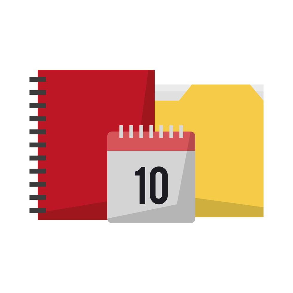 documents and calendar vector