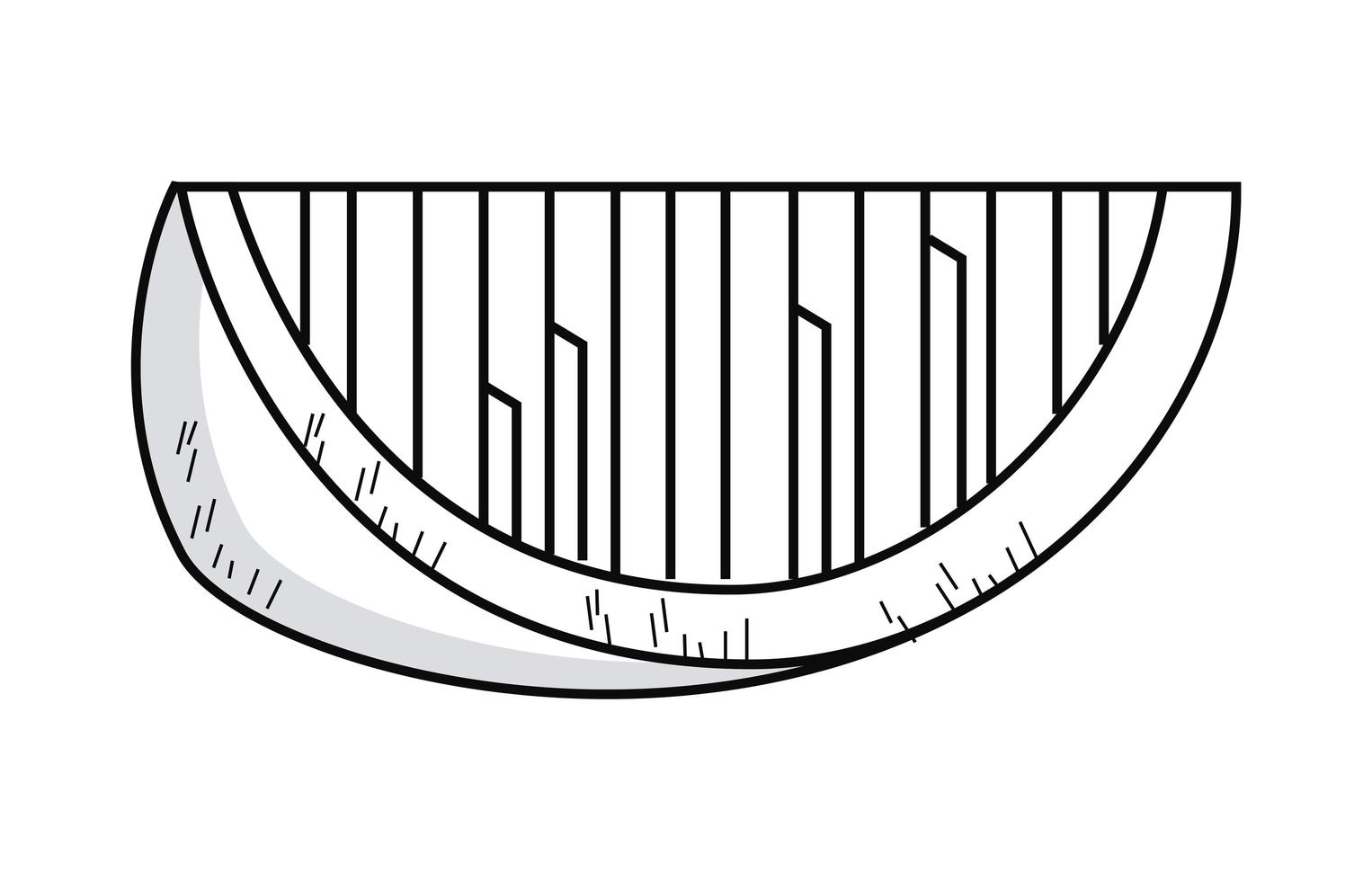 lemon portion sketch vector