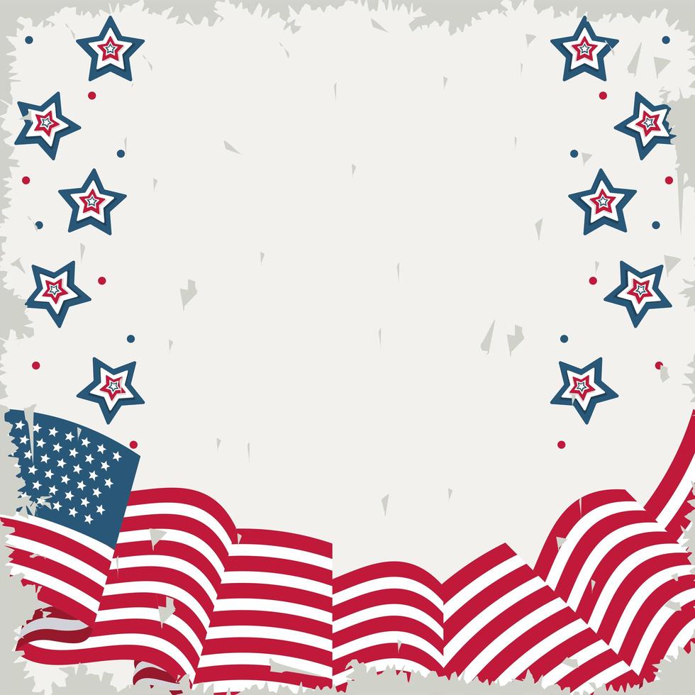 usa template flag vector