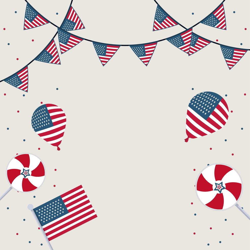 usa template garlands vector