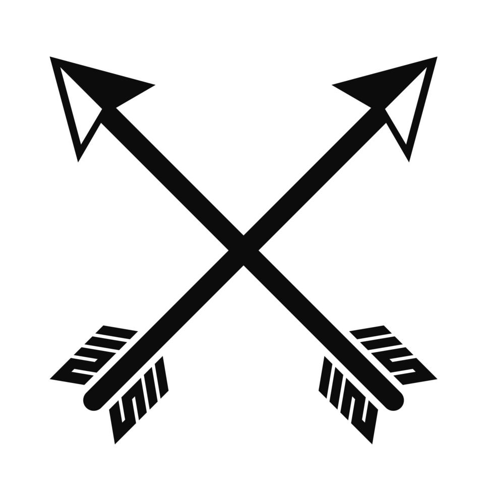 arrows crossed symbol vector