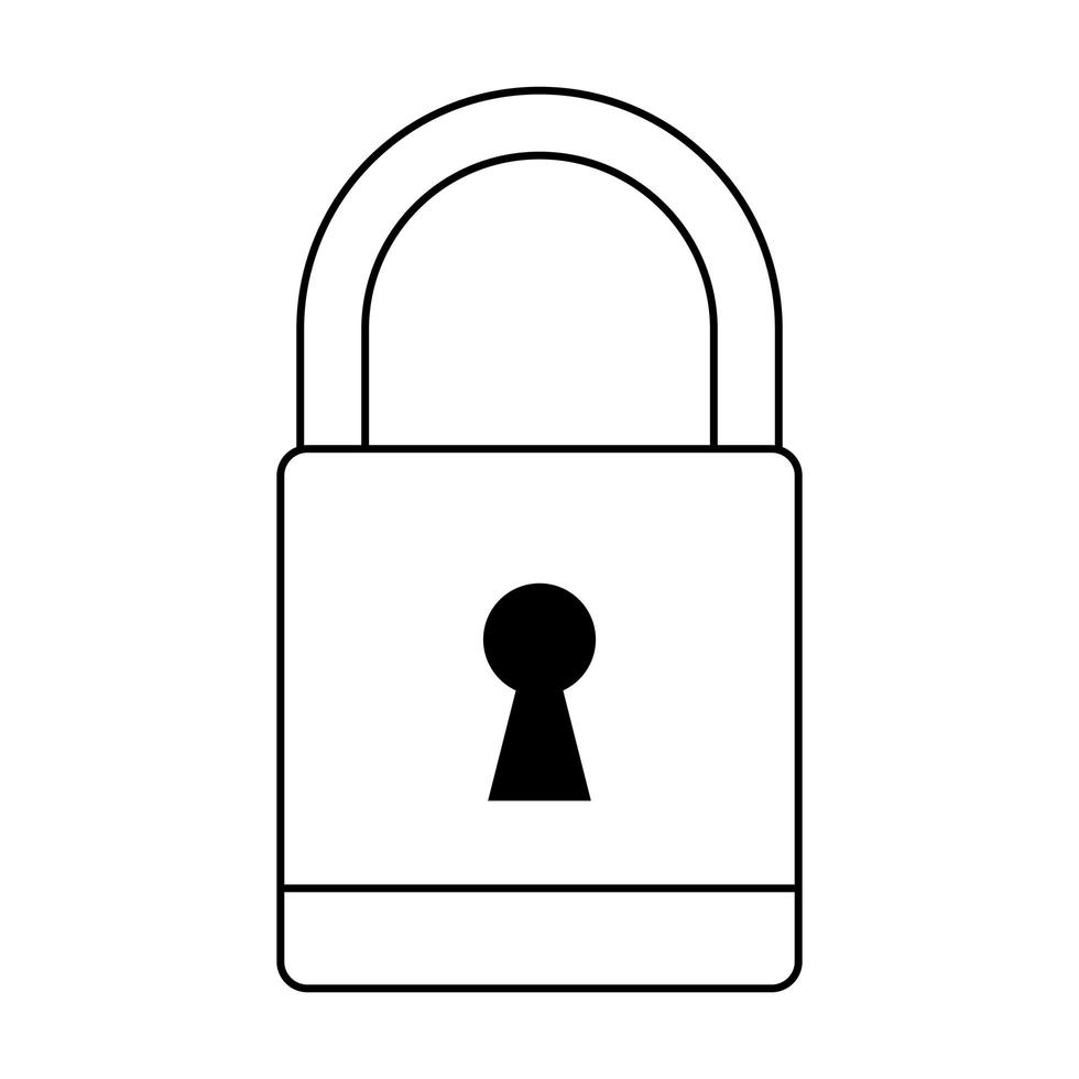 padlock icon cartoon vector