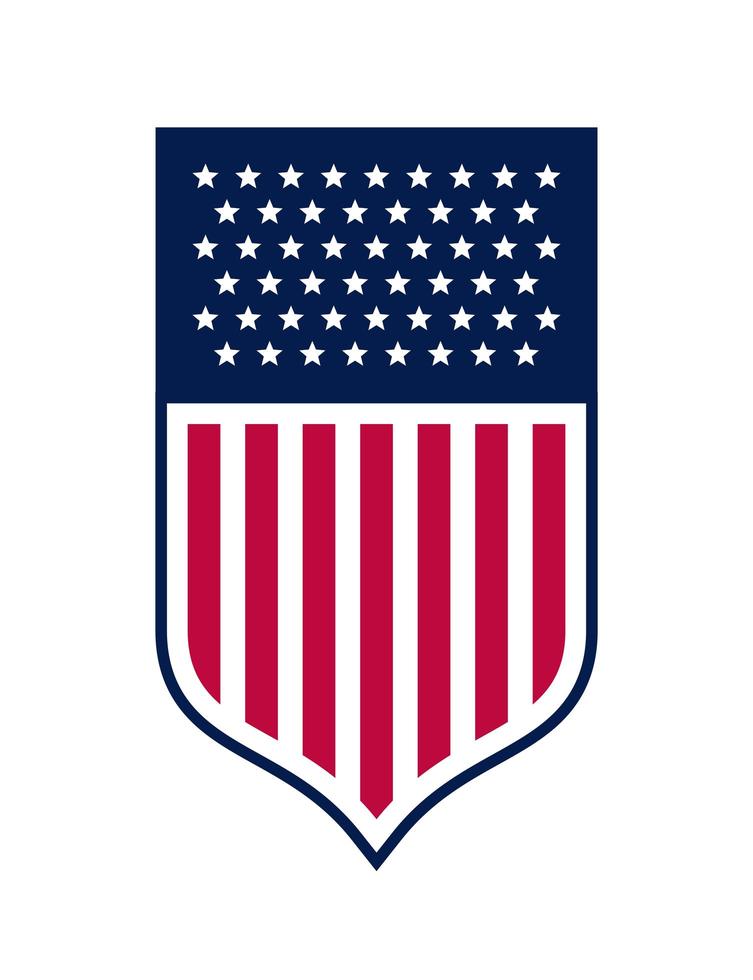 usa flag shield vector