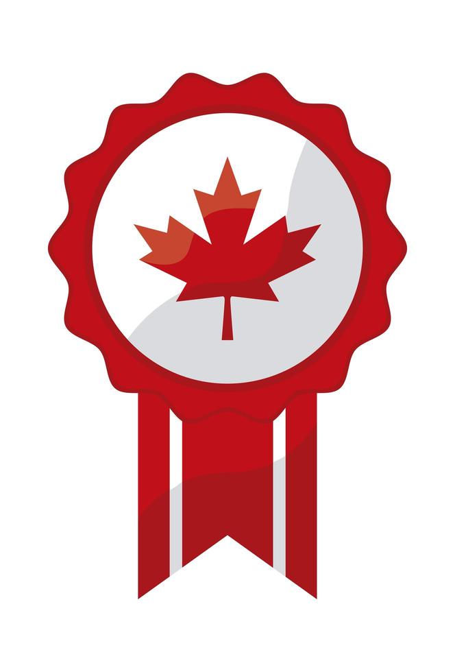 canadian flag medal vector