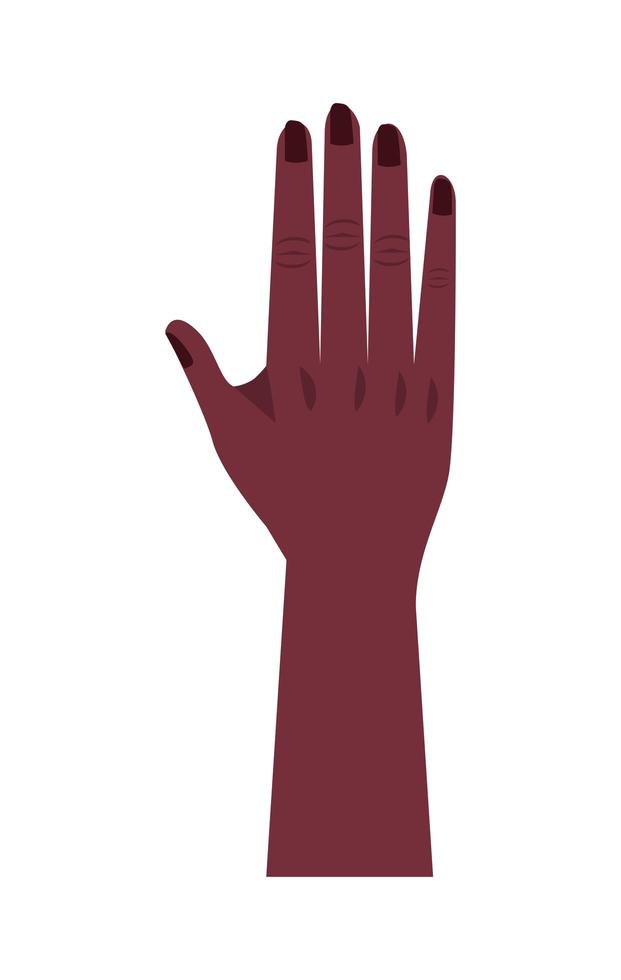 afro hand stoping vector