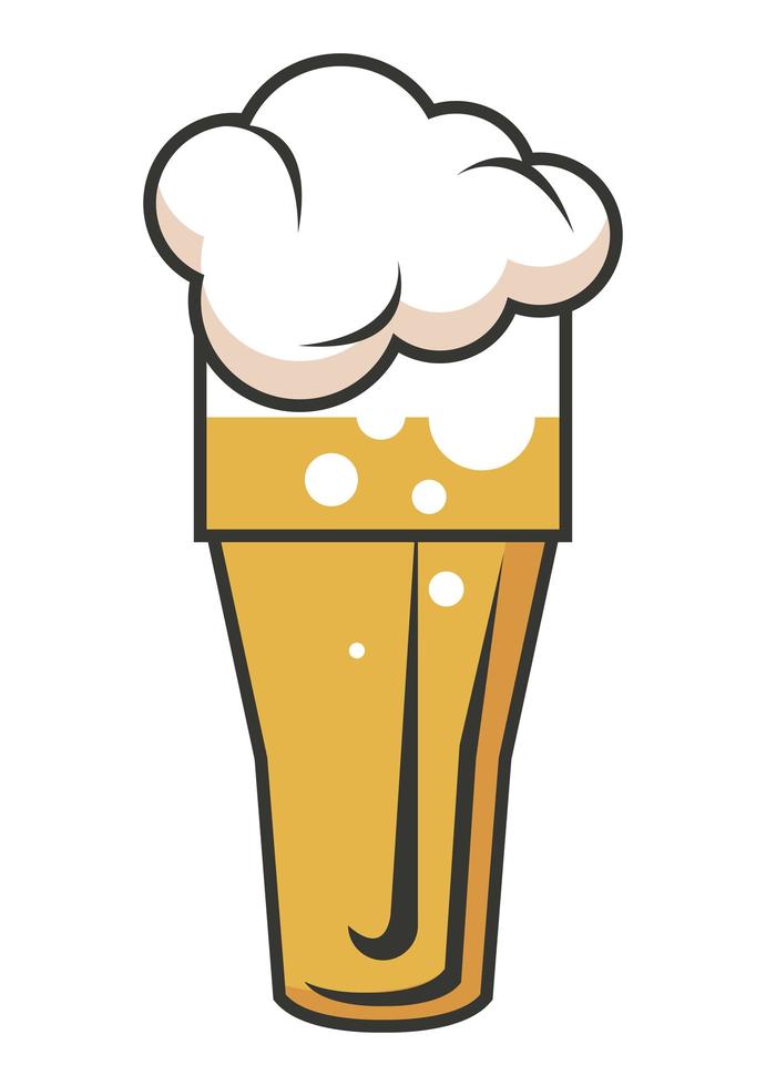 beer glass container vector